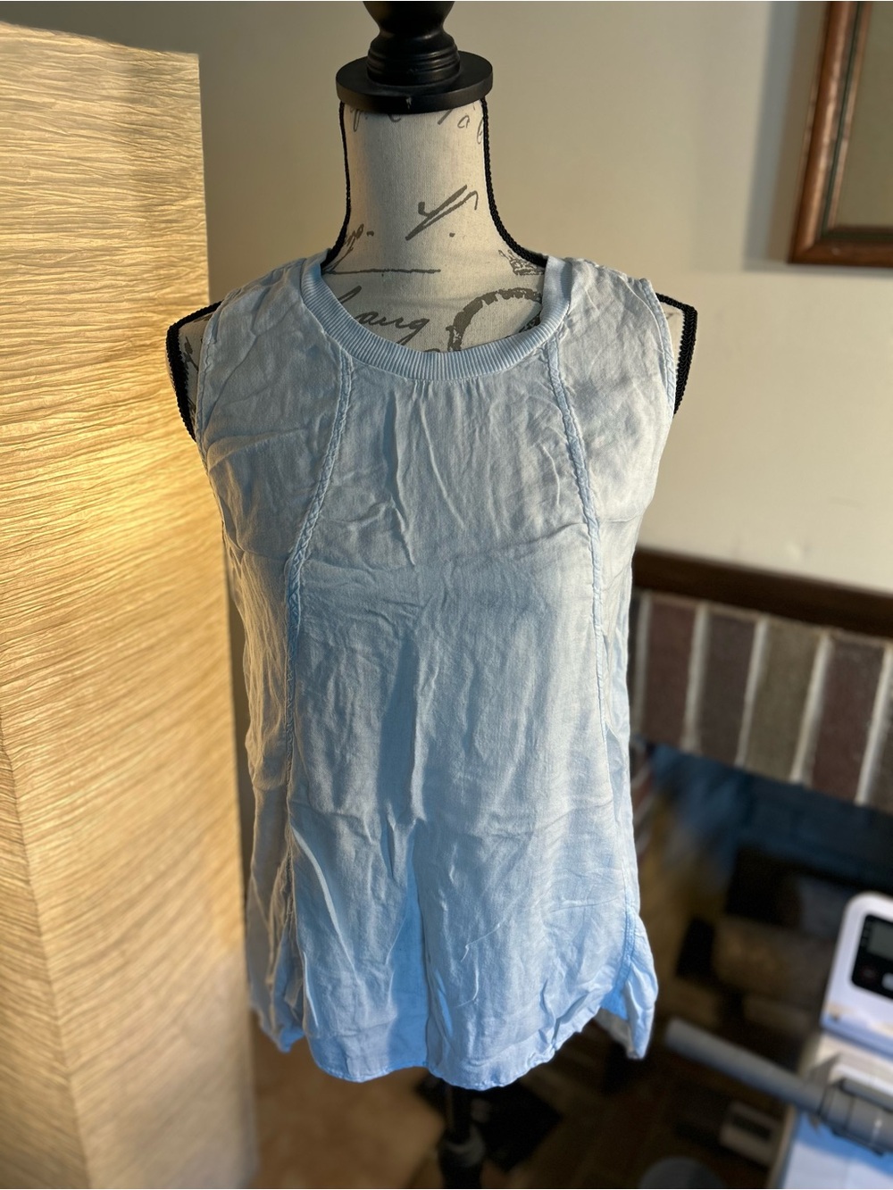 cloth & stone Light Blue Sleeveless Tank Top